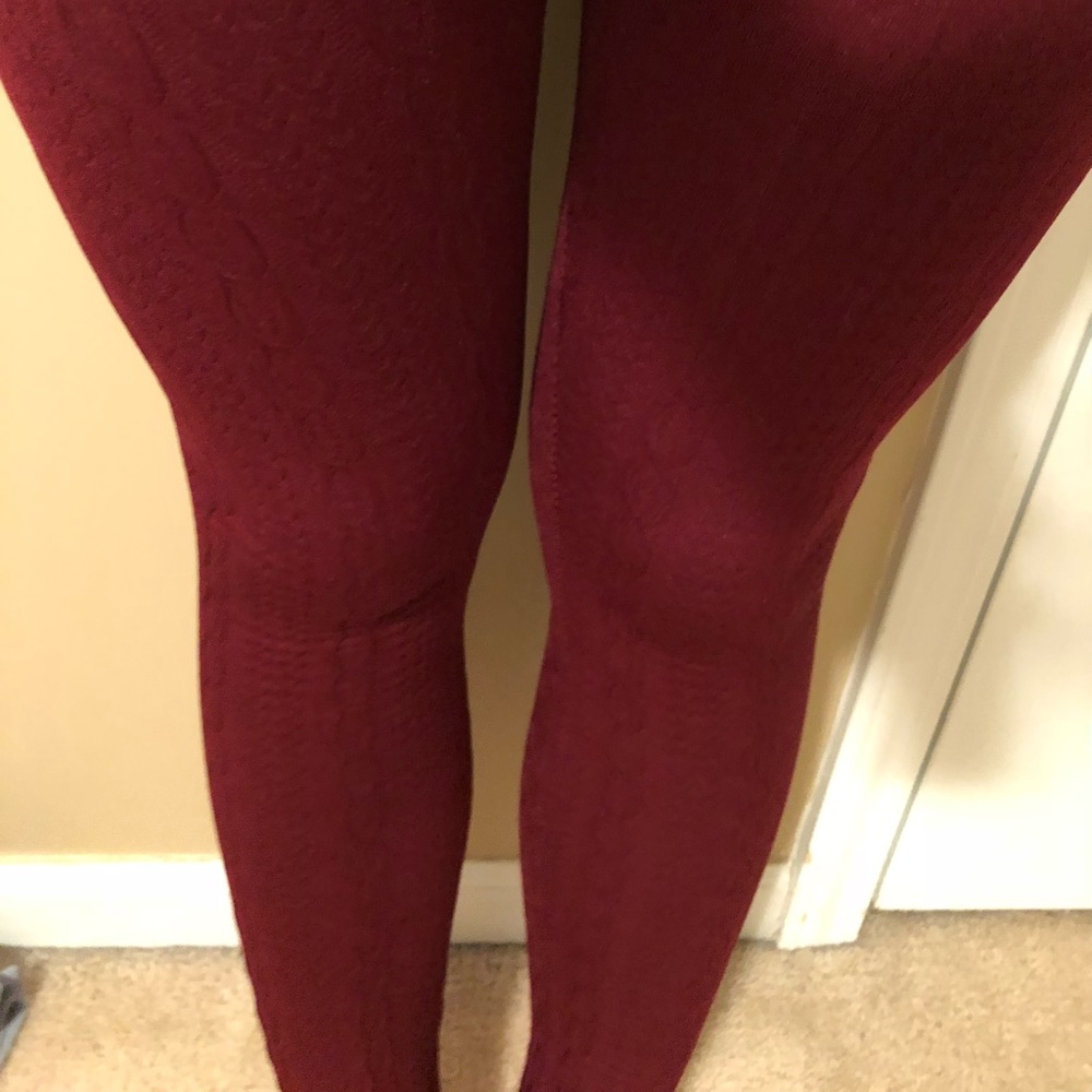 Red leggings